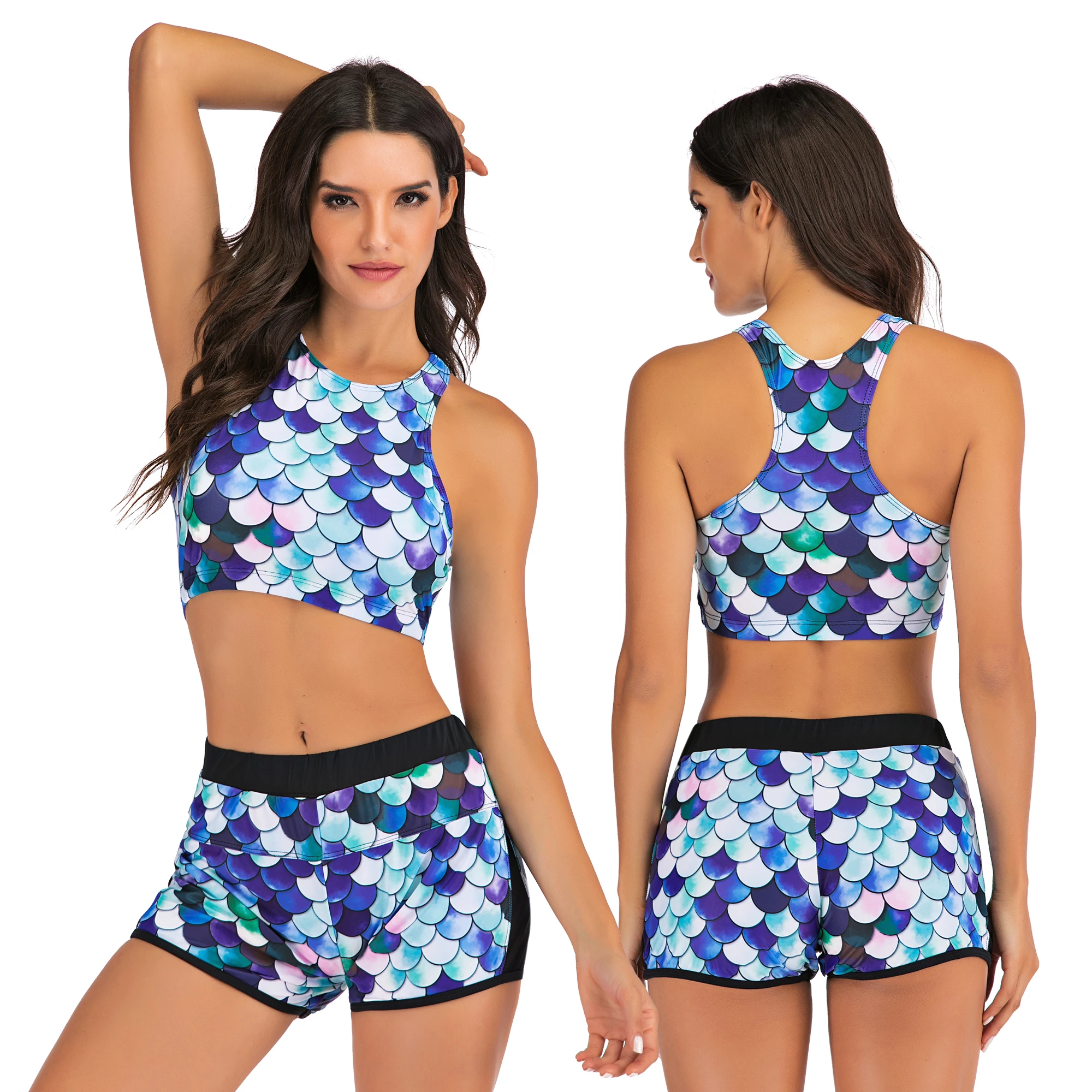 

Fish scale mermaid swimsuit bathing suits women sexy bikini Swimwear Beachwear