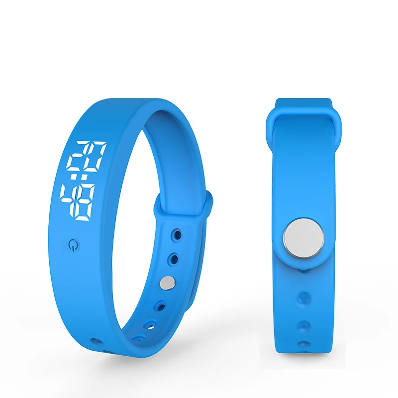 

Temperature Detection Intelligent Smart V9 monitoring Fever All Day Bracelet Wristband Bracelets, Black red blue purple green