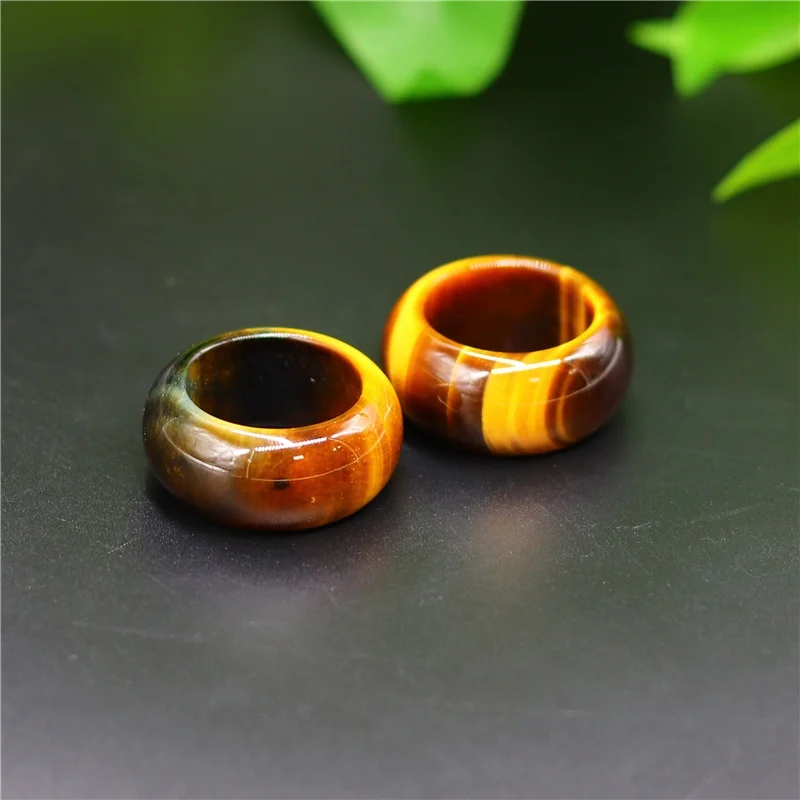 

Jade Stone Ring Amulet Fashion Tiger Eye Charm Gifts Jadeite Carved Natural Men Jewelry Women Chinese Crafts for