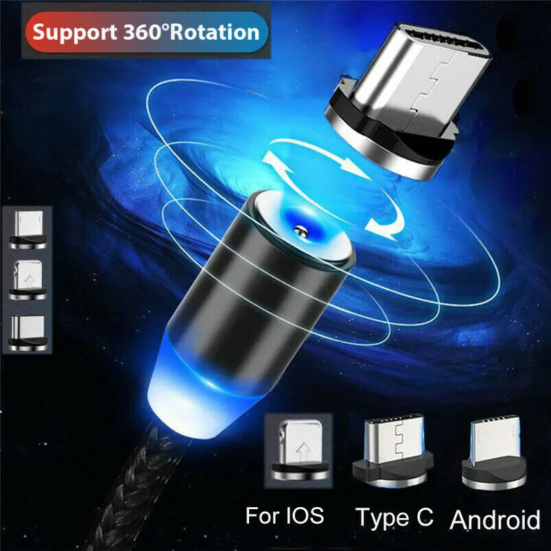 3 IN 1 Magnetic Adapte Type-C Micro USB IOS Charging Cable For Samsung iphone - ANKUX.COM