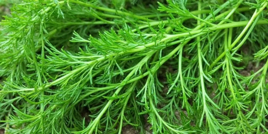 Comparison of fresh and dried dill side by side