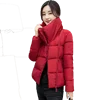 New Fashion Lady Stand Collar Short Parka Cotton Wadded Womens Winter Bubble Jackets Coat Women Winter Puffer Jacket