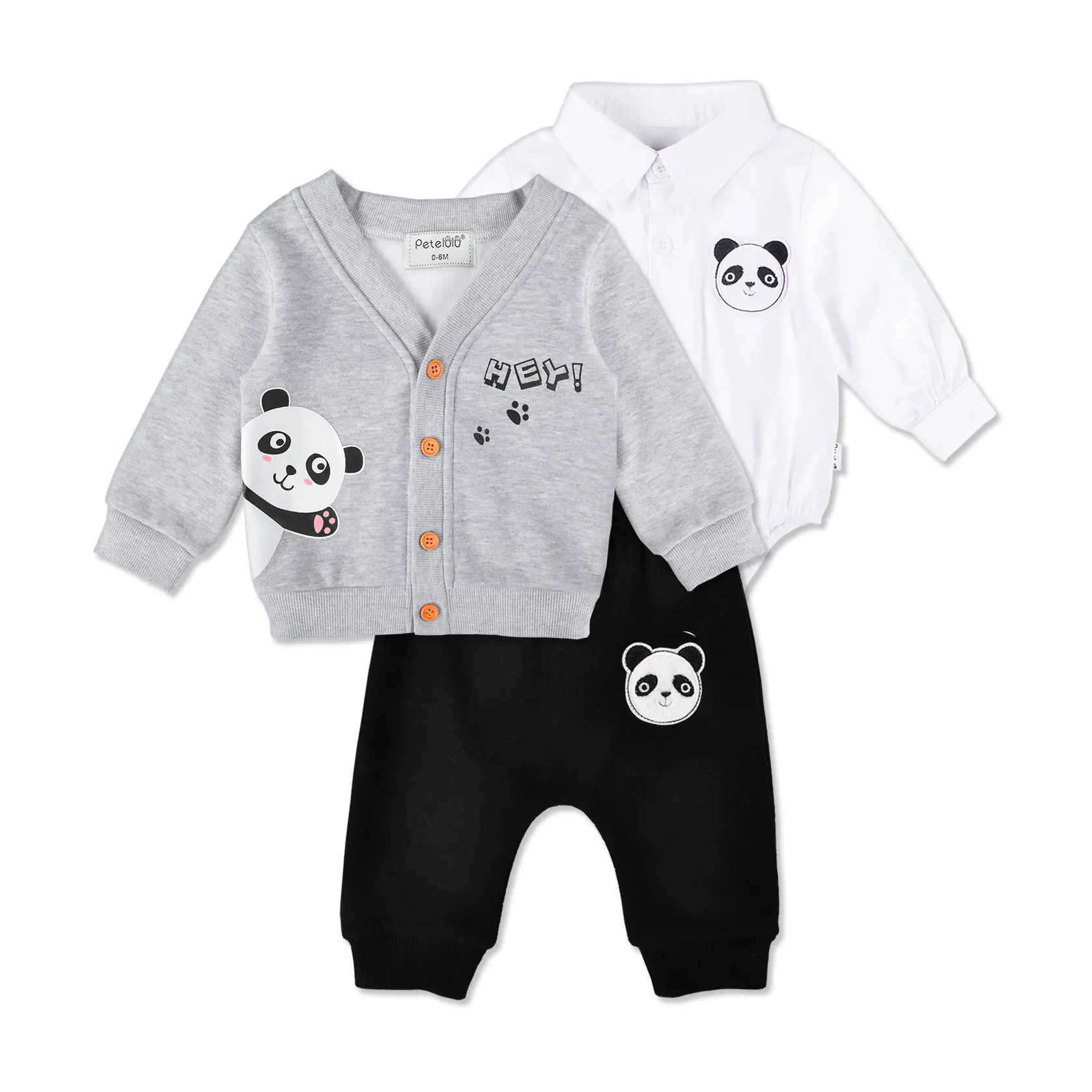 

Autumn Winter Clothes sets fashion baby boy 3 piece Open Stitch toddler casual outwear