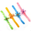 Creative led rotating small watch gift with flash gyro wrist band for kids