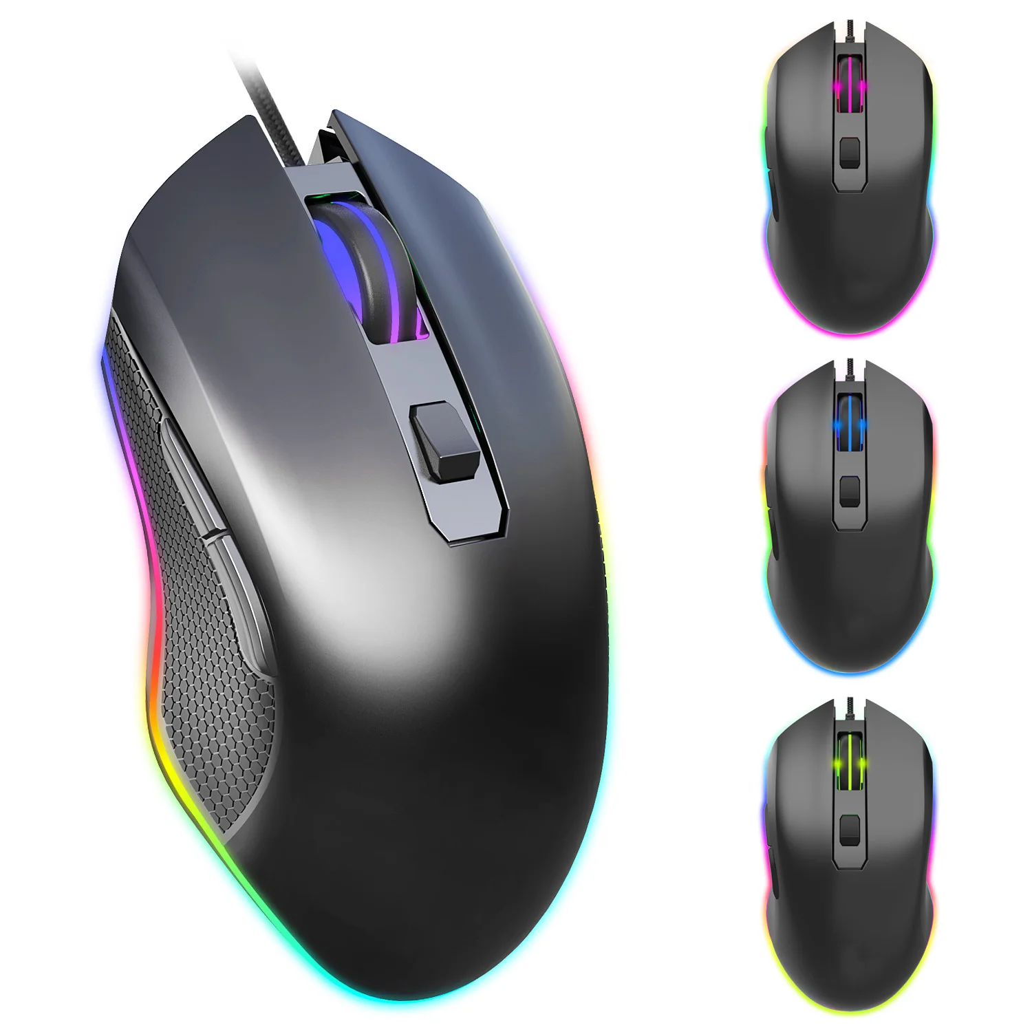 

Swap gaming mouse with RGB light for PC Laptop wired optical mouse wired mouse USB