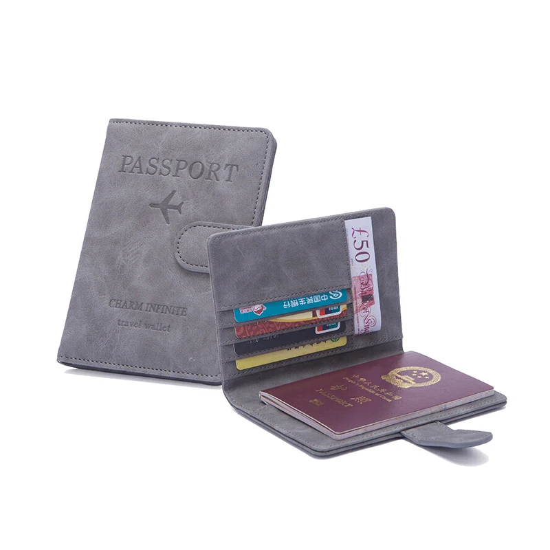 

Wholesale hot sale personalized passport cover card holder wallet Custom rfid travel sublimation pu leather passport cover, Gray, black,coffee, blue, red, pink, orange, green