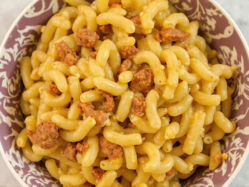 Perfect Macaroni and Cheese with Sausage Recipe