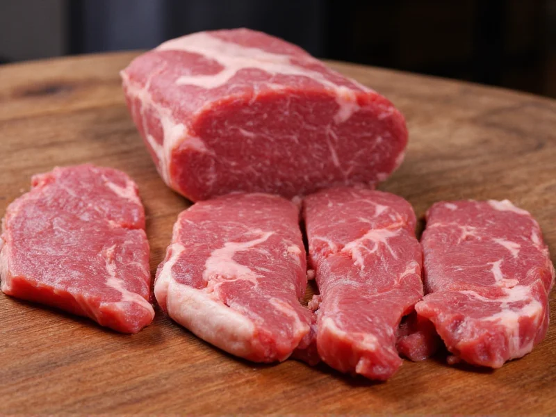 slicing beef against grain for jerky