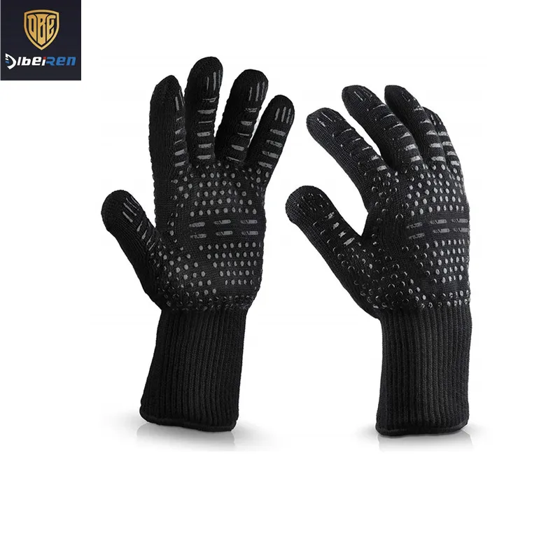 

Customized Aramid Barbecue Oven Glove Handschuhe 932F Extreme Heat Resistant Glove Grill BBQ Glove for Cooking Baking