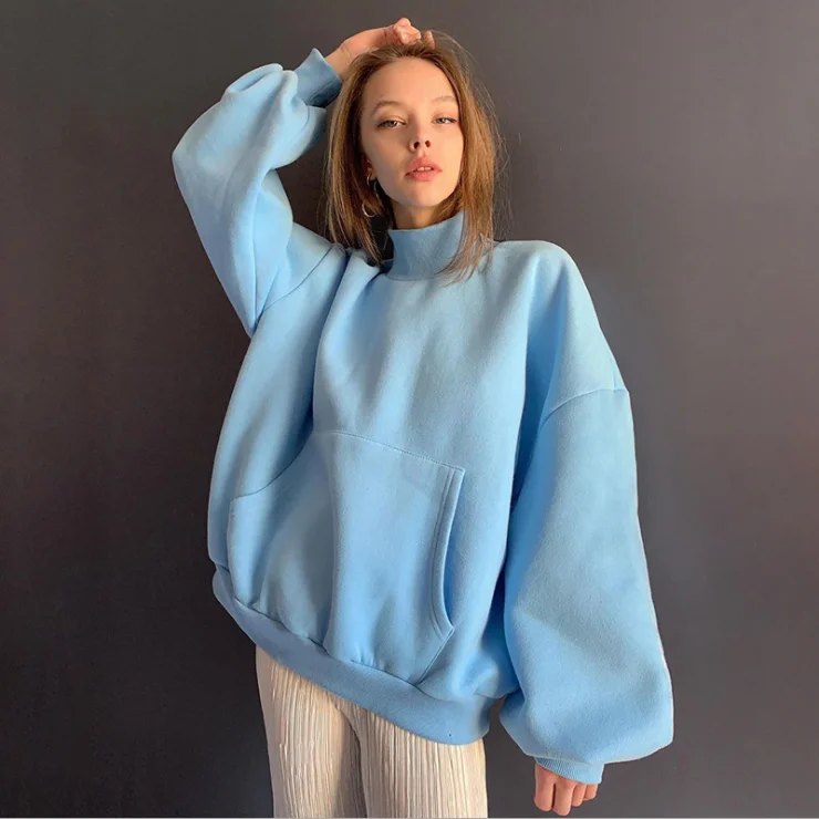 

2020 High quality custom embossed crewneck mens women blank oversized sweatshirt