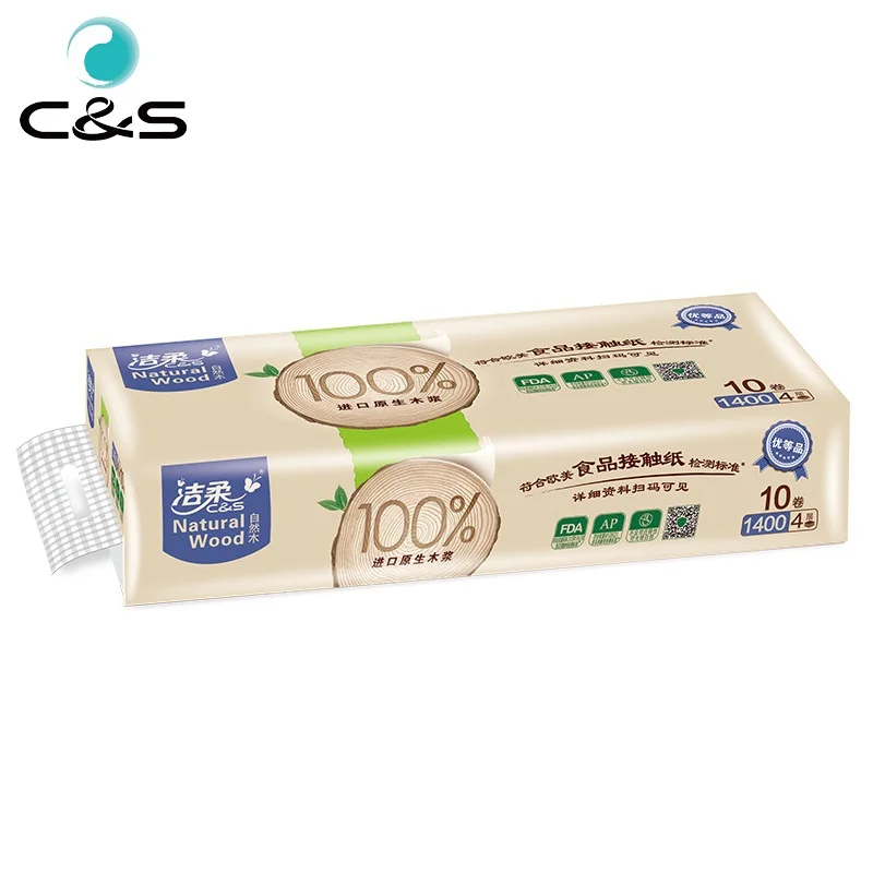 

Hot Selling 100% Virgin Wood Pulp Paper White Soft Toilet Paper Tissue Rolls