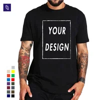 

wholesale graphic tees unisex blank black T shirts in bulk logo printed 100% Cotton plain T-shirt