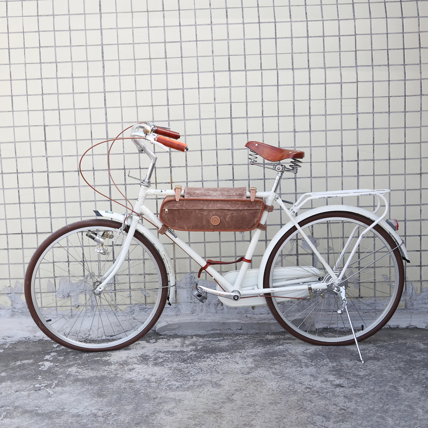 

2021 New arrival Canvas bicycle cooler bag BIKE BAGS, Oem