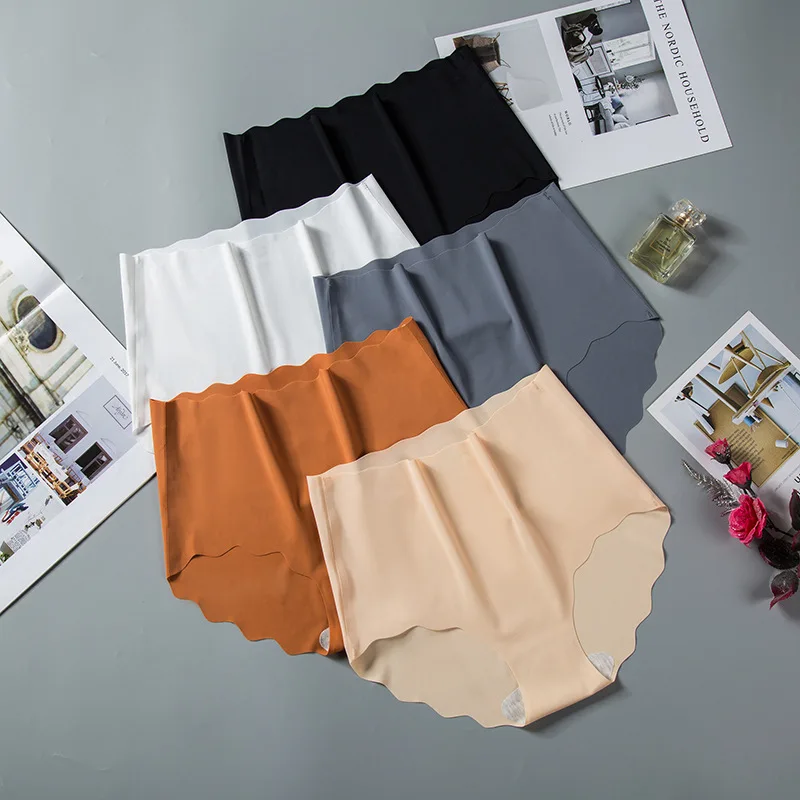 

high waist sexy silk panties real ice silk panties no line woman panty