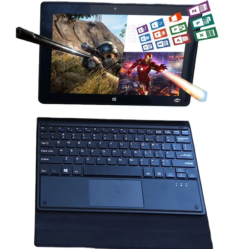 

10.1 inch Intel Win10 tablet 2 in 1 with docking keyboard TYPE C Port
