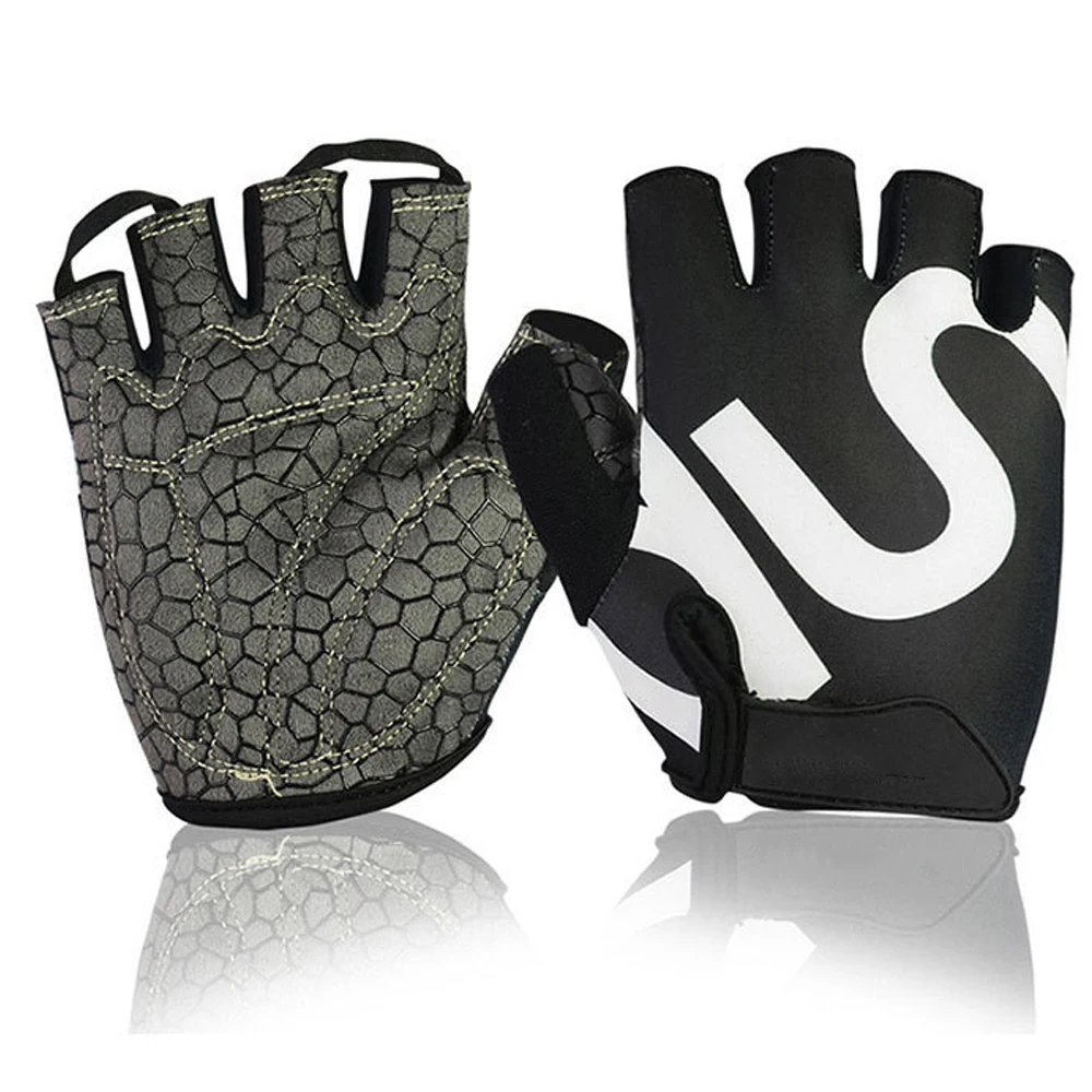 

FunFishing Fitness bike half-finger cycling outdoor sports gloves, Black
