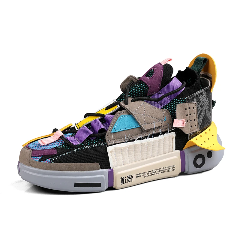 

Ziitop Zapatos Hombre New Trend Men Casual Shoes Street Style Men Shoes Comfortable Breathable Skateboard Sneakers, Black purple,white blue,blue red