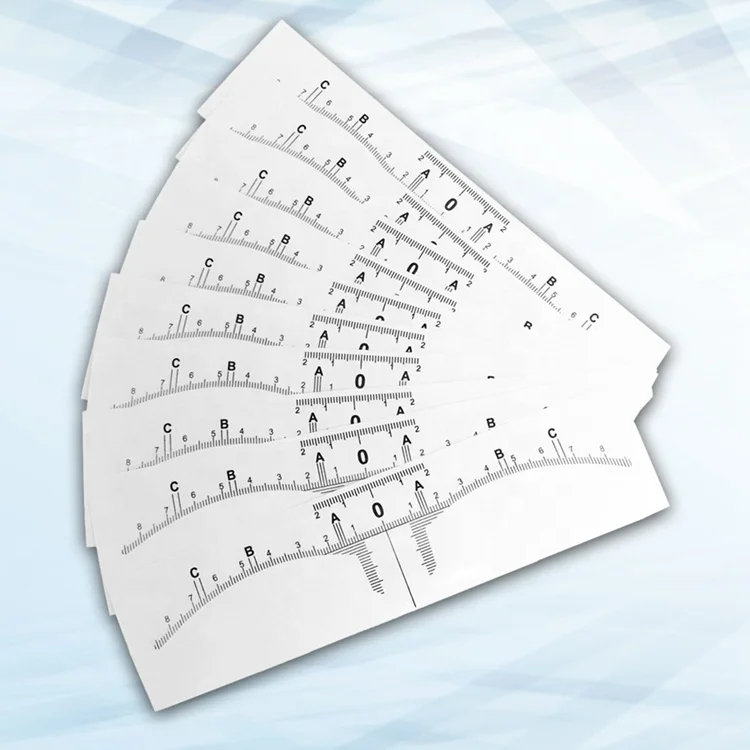 

BerLin Disposable Permanent Makeup Eyebrow Measuring Ruler Stickers, As the picture show