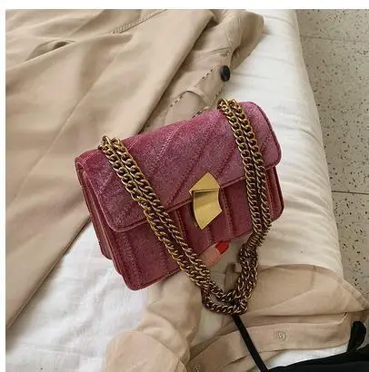 

New Designer Metal Buckle Handbag 2021 Brand Velvet Bags For Girls Big Chain Tote Hand Bags Luxury Crossbody Handbags For Womens