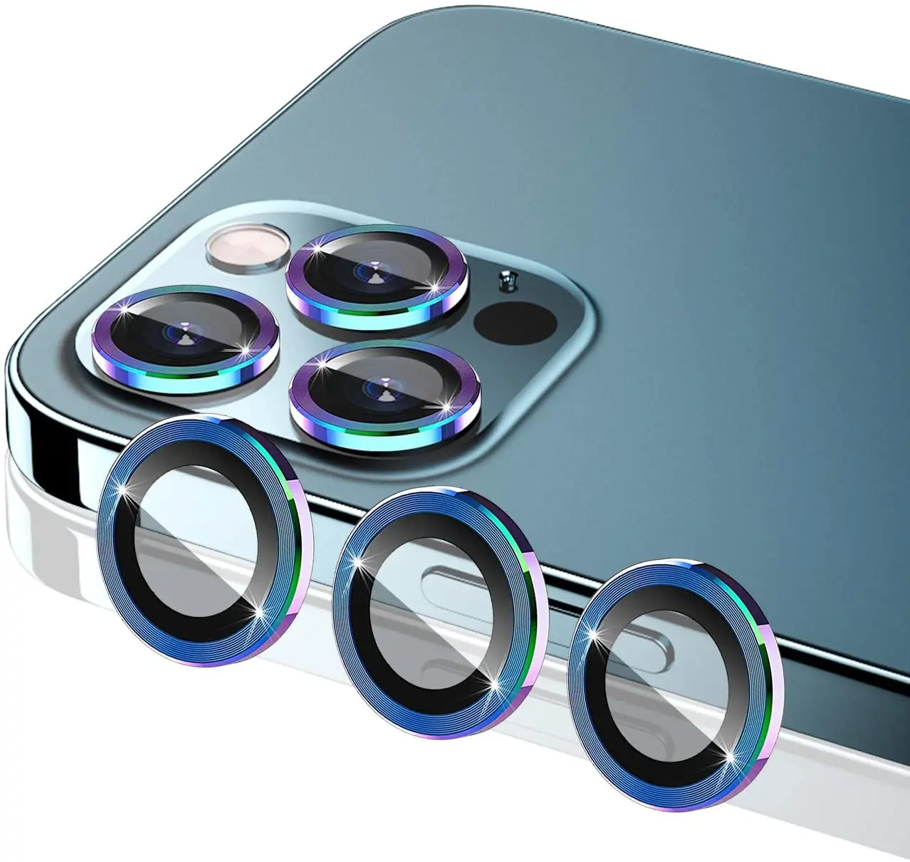 

For Iphone 11 12 Pro Max Camera Lens Protector Scratch Proof Drop Proof Alloy Phone Screen Camera Cover Protection