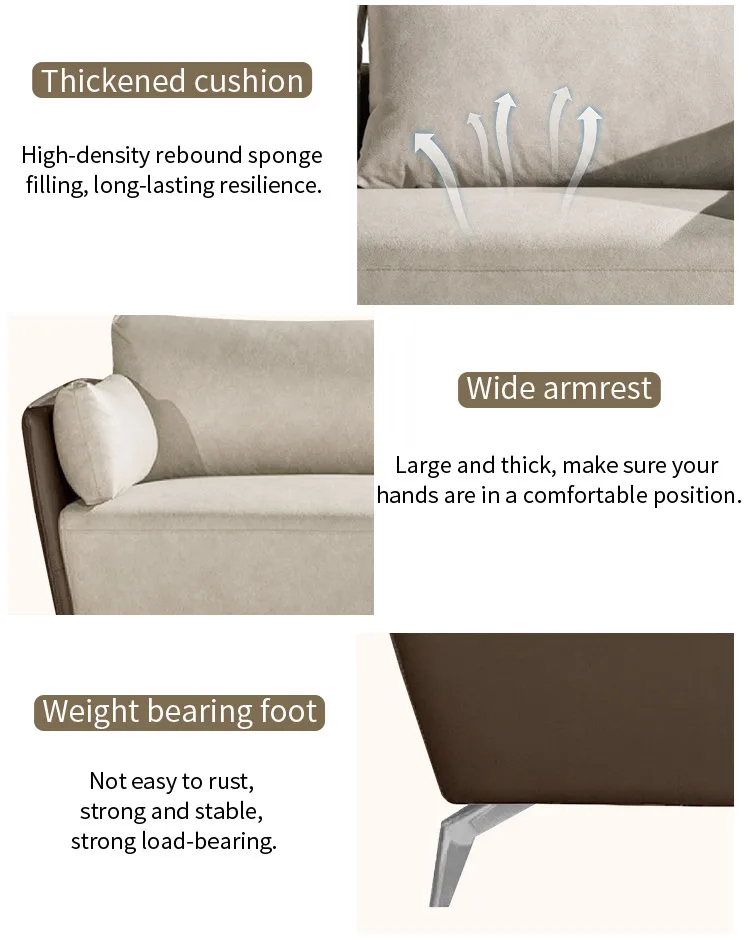 Pengpai Custom Hotel Furniture 2020 Pure Leather Design 1+1+2 Sofa