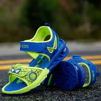 

Boys' Sandals Zhongda Beach Shoes 2022 Summer New Kids's Little Sbider-man Children's Spring Bottom