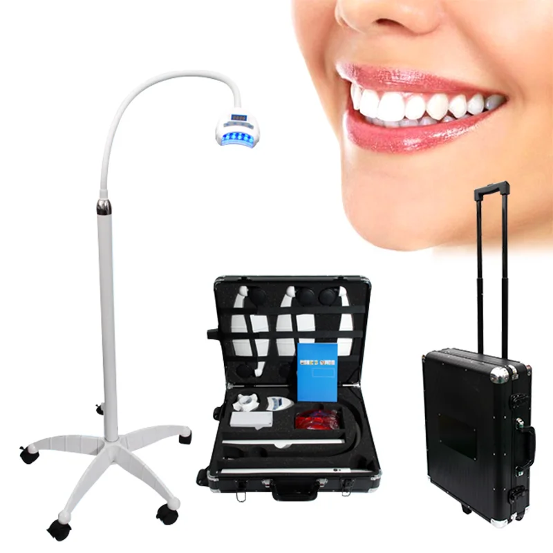

CE Approved Mobile Laser LED Light Bleaching Lamp Tooth Blanchiment Dentaire Dental Teeth Whitening Machine With Mobile Case