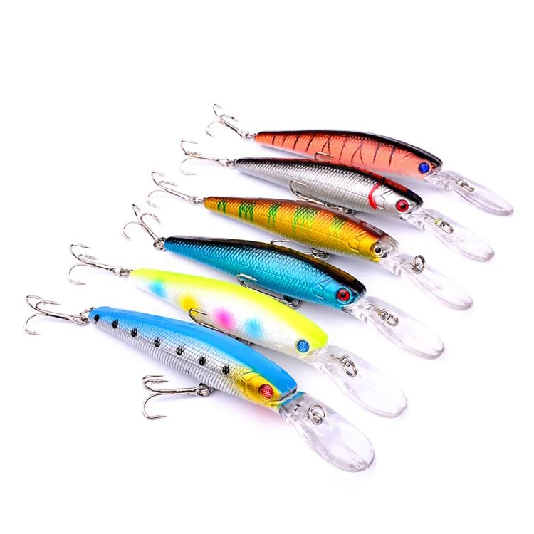 

WEIHE 14g 12.5cm wobbler artificial bait deep diving minnow fishing lure for freshwater saltwater, See details