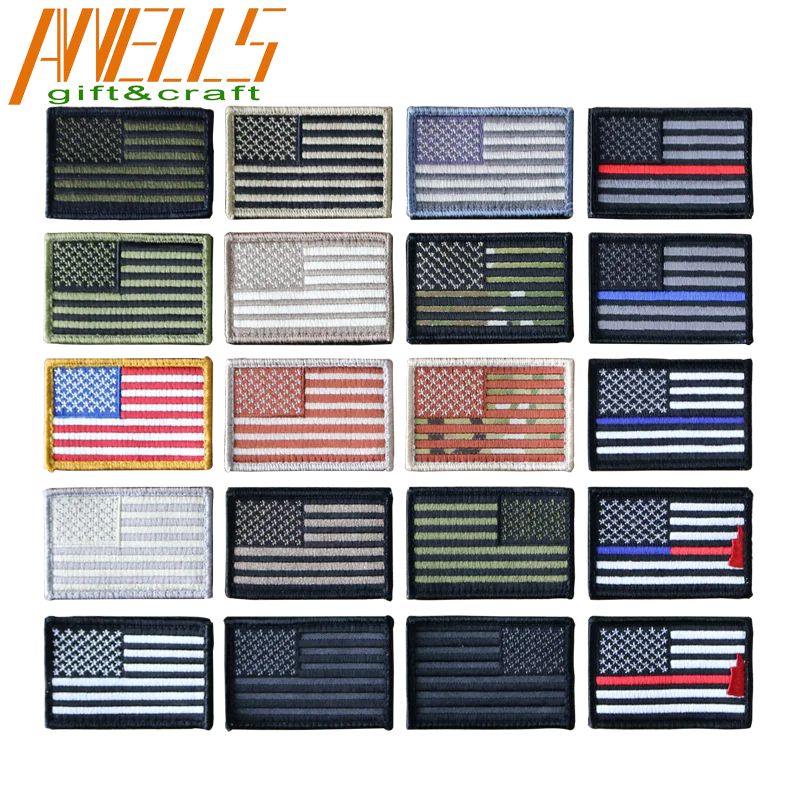 Subdued Multicam Usa American Flag Patch Reversed Army Tactical