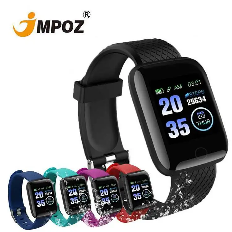 

Sports pedometer wristband waterproof ip68 fitness tracker smart bracelet d13 smartwatch android 116 plus smart watch phone, Black red blue purple green