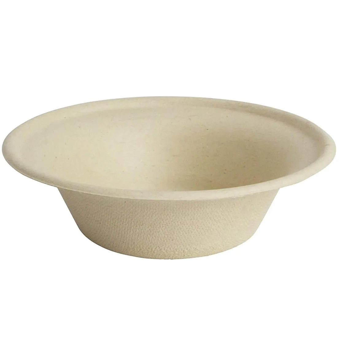 

Pearl White and Natural Brown Biodegradable Disposable Takeaway Eco Friendly Tableware 12oz Bagasse Wheat Straw Bowls