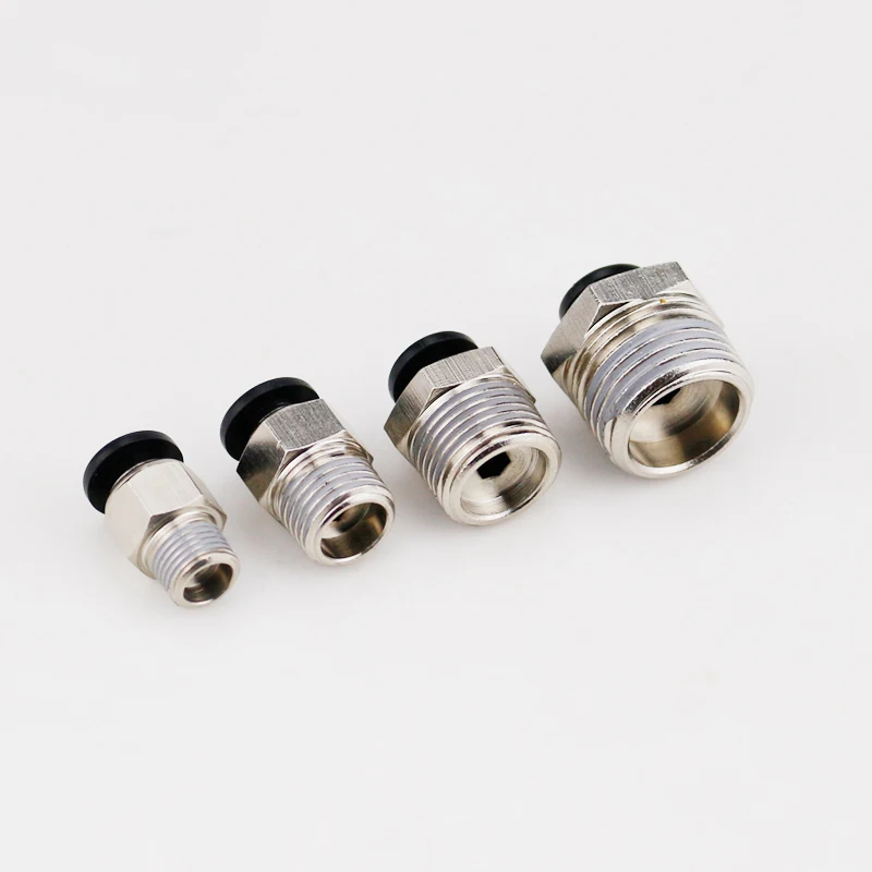 

MPC Air Pneumatic Pipe Pneumatic Cylinder Solenoid Valve Thread Straight Through Joint Air Hose Quick Connector Fitting PC 0.1