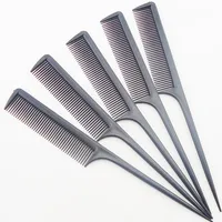 

J996 2019 Hot Rat-tail Plastic Gift Salon Natural Anti-static Hair Comb Private Label Detangling Custom Straightener Hair Comb