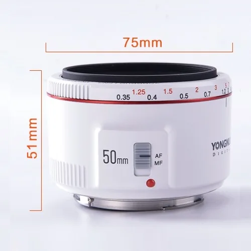 

YONGNUO YN50mm F1.8 II Large Aperture Auto Focus Lens Small Lens YN 50MM 0.35m 1.15ft Super Effect for for