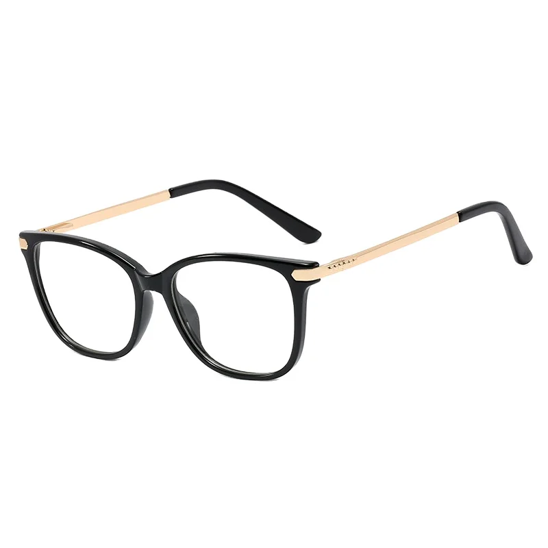 

GuangJun Fashionable eyeglasses Italy designer colorful big cat eye optical frames in stock Wenzhou factory, Multi colors