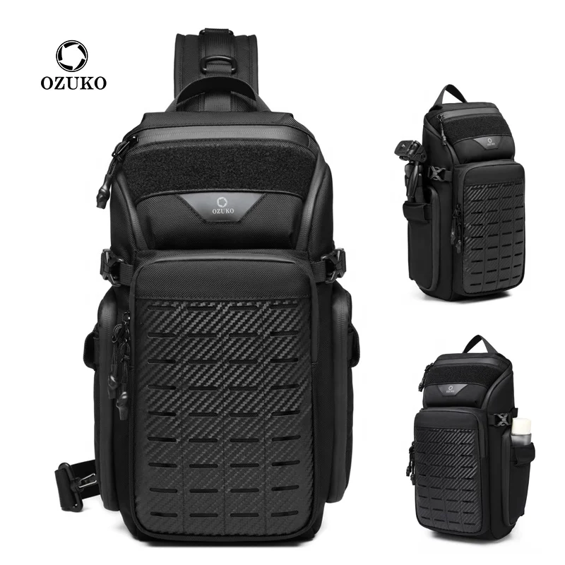 

Ozuko 9680 Trendy Chest Shoulder Backpack Crossbody Bag For Men And Women Water-Resistant Lightweight Everyday Carry Casual