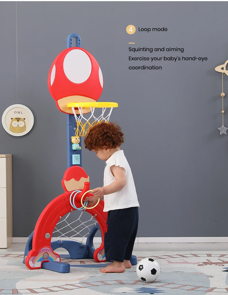 Starry Children's PE Lifting Basketball Stand Box 3-6 Years Old Toy Baby Indoor Basketball Rack