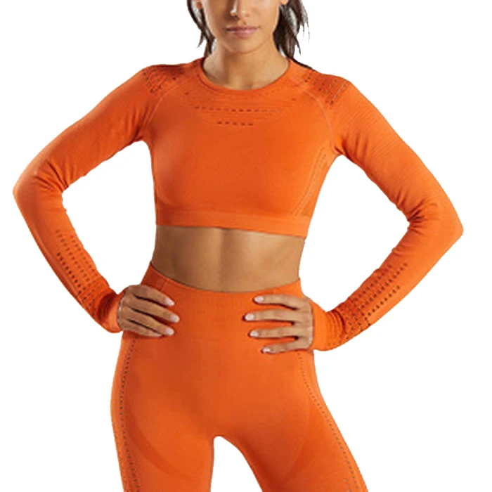 

ZMRTS05 Flawless Women Yoga Fitness Hollowed-back Stretch Crop Top, Orange, gray, blue