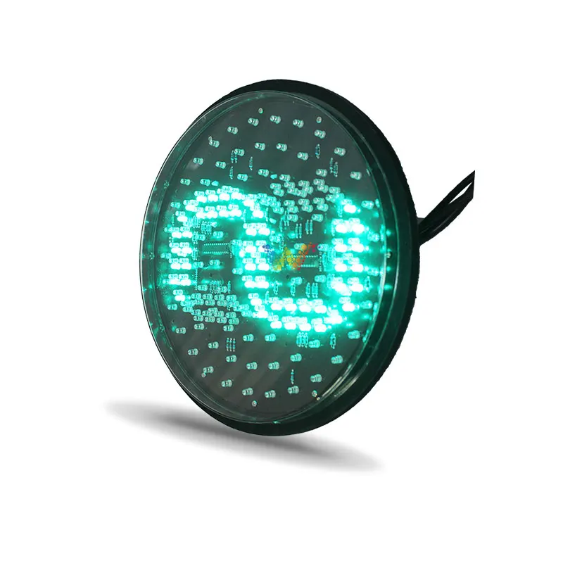 
300mm yellow full plate with single 8 countdown timer traffic light lampwick 