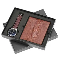 

Man gift set beautifully wrapped quartz hot spot watch wallet sunglasses set creative combination set