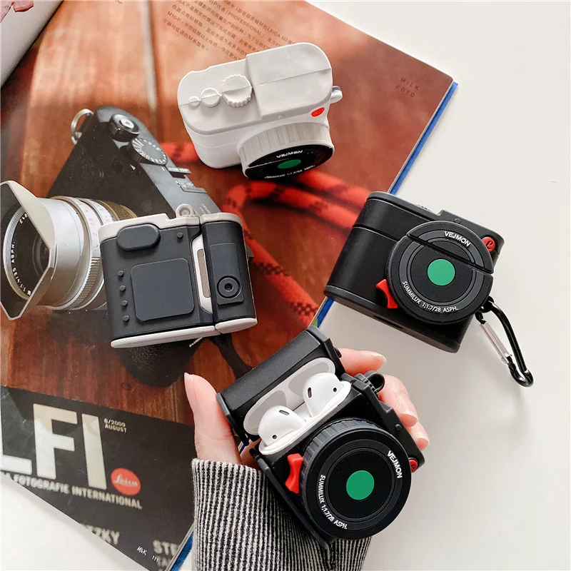 

3D Cute Cartoon Camera Earphone Cover For Airpods 1 2 For Airpods Pro Case