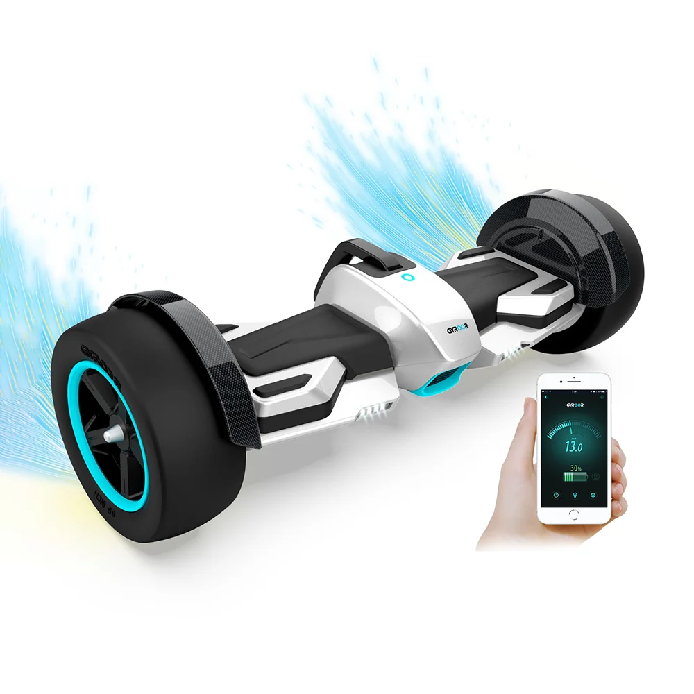 

GYROOR 8.5 Inch off Road Hover Board Electric Scooters Blue tooth LED light Self-Balancing Scooter Hoverboard, Silver+yellow
