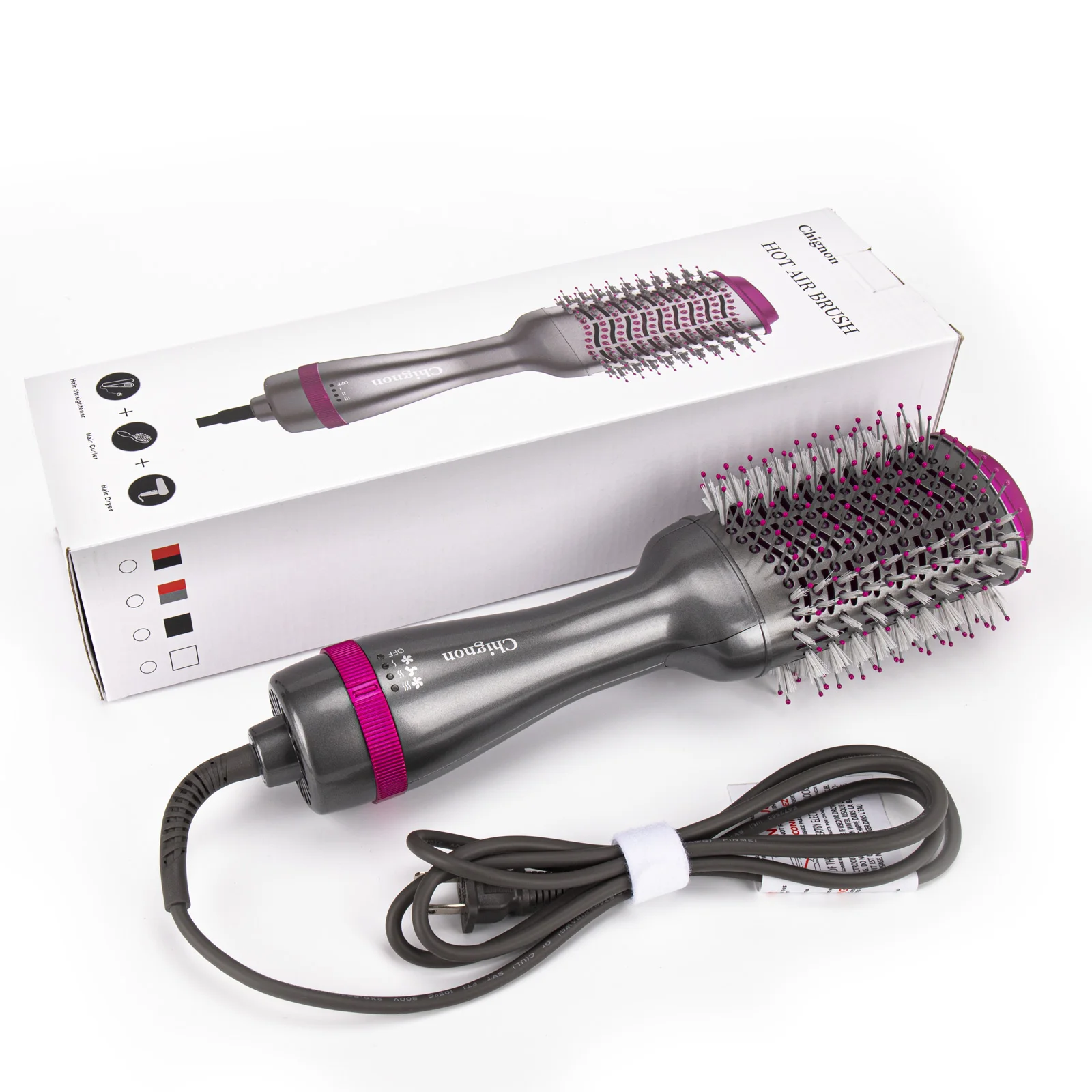 1000W Hair Dryer Professional One Step Electric Ion Blow Hair Dryer Brush