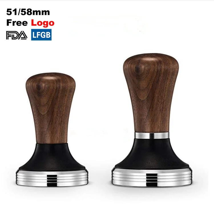 

Espresso Tamper Coffee Tamper  Standard Series Coffee Press Tool with adjustable wooden handle, Wood color