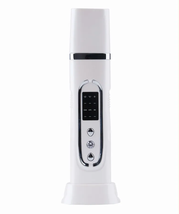 

Blackhead Remover Face Skin Care Massager Professional Ultrasonic Skin Scrubber, White, pink