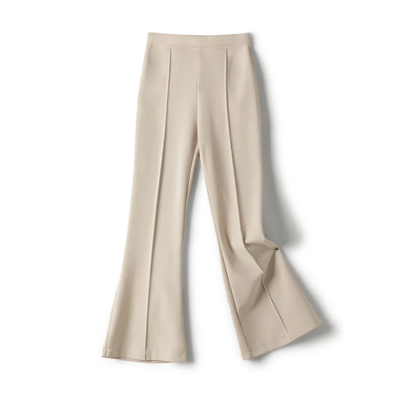 

LY241 high quality womens casual high waist pants plus size womens pants ladies Wide leg trousers