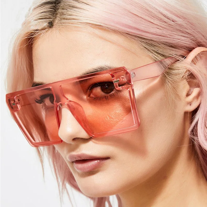 

2021 Fashion Oversized Women Sunglasses Female Shades Square Sun Glasses Trendy