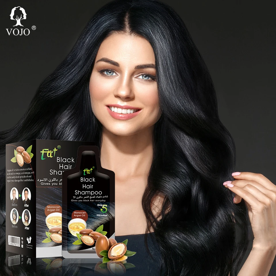 

VOJO high quality hair dye magic hair color protected argan oil shampoo, 2 colors