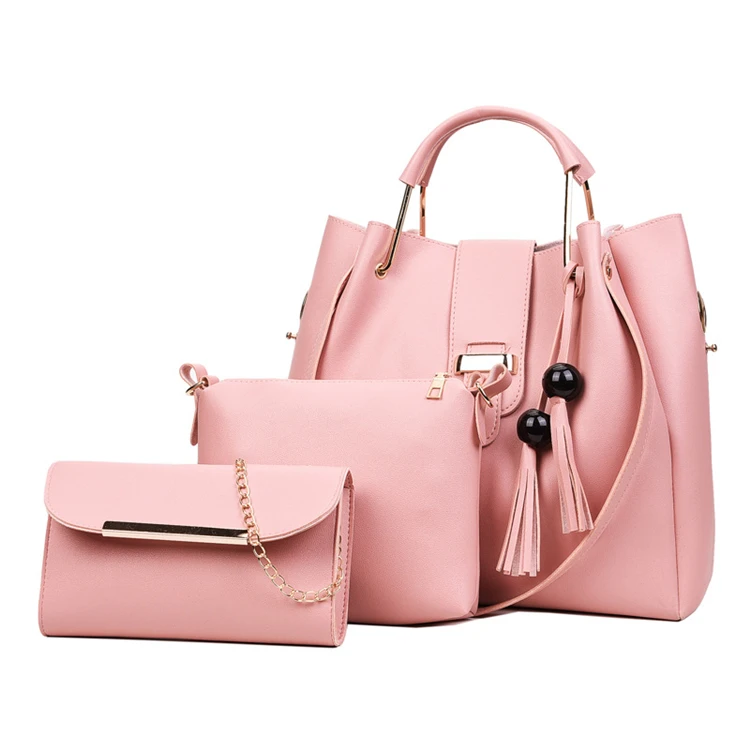 

Kenbo New Arrivals Fashion Luxury Pu Leather Lady Shoulder Women's 3 Piece Branded Purses And Handbags Women