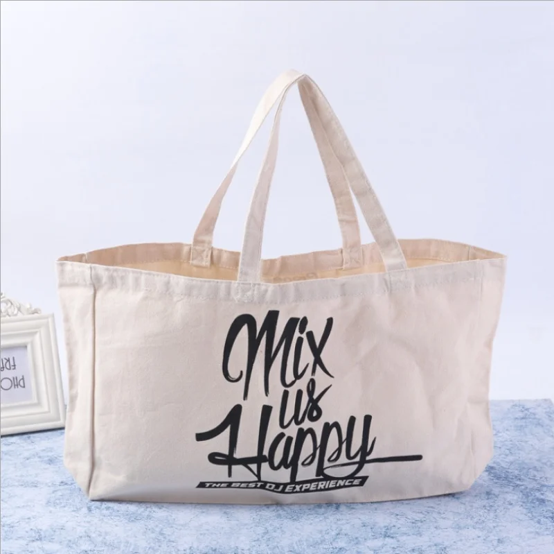 

Organic Custom Printed Logo Eco Cotton Tote Bags Reusable Shopping Bags, Customized color